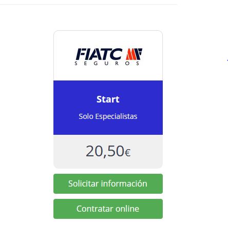 Precio seguro médico Start de FIATC